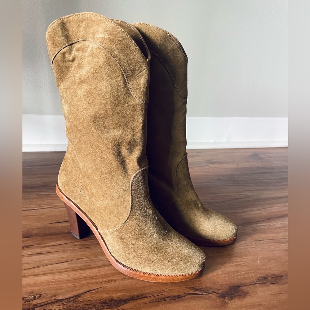 Robert Clergerie Paris Tan Suede Boots